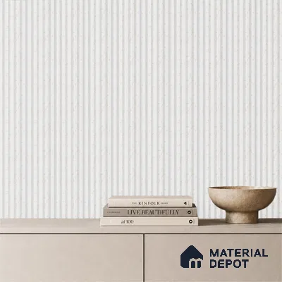 White Marble Louver PN 05292 8 ft x 4.8 inch Charcoal Panel - 12 mm | Suitable for Feature Wall, TV Unit & Living Room | Width is Subjected to 5% Variation