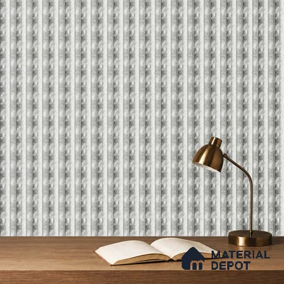 White Marble Louver PN 05296 8 ft x 4.9 inch Charcoal Panel - 12 mm | Suitable for Feature Wall, TV Unit & Living Room | Width is Subjected to 5% Variation