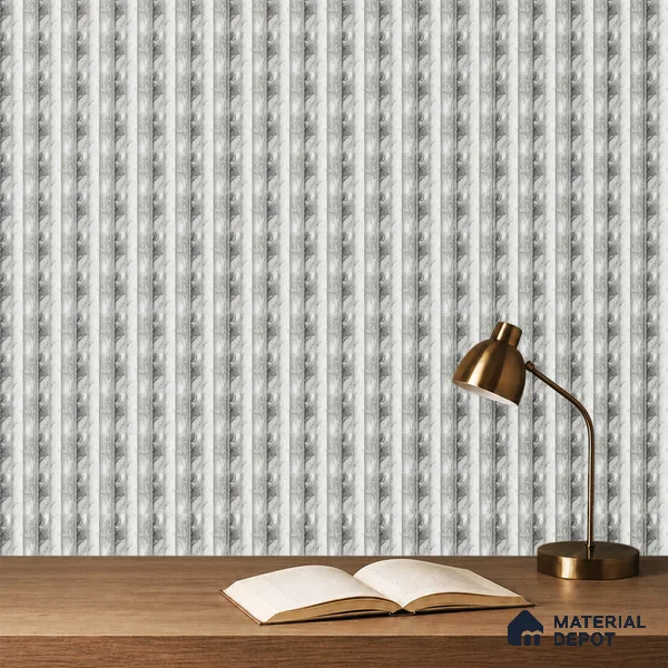 White Marble Louver PN 05296 8 ft x 4.9 inch Charcoal Panel - 12 mm | Suitable for Feature Wall, TV Unit & Living Room | Width is Subjected to 5% Variation