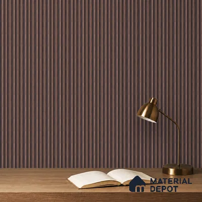 Brown Rustic Louver PN 05297 8 ft x 4.9 inch Charcoal Panel - 12 mm | Suitable for Feature Wall, TV Unit & Living Room | Width is Subjected to 5% Variation