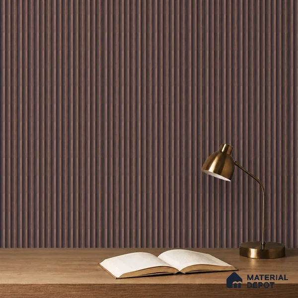 Brown Rustic Louver PN 05297 8 ft x 4.9 inch Charcoal Panel - 12 mm | Suitable for Feature Wall, TV Unit & Living Room | Width is Subjected to 5% Variation