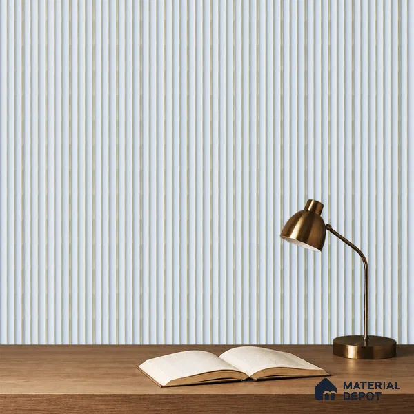 White Plain Colour Louver PN 05298 8 ft x 4.9 inch Charcoal Panel - 12 mm | Suitable for Feature Wall, TV Unit & Living Room | Width is Subjected to 5% Variation