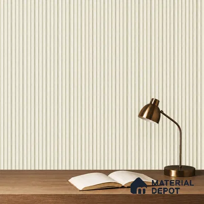Cream Rustic Louver PN 05299 8 ft x 4.9 inch Charcoal Panel - 12 mm | Suitable for Feature Wall, TV Unit & Living Room | Width is Subjected to 5% Variation