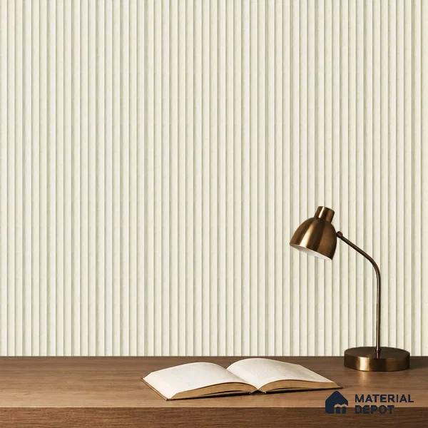 Cream Rustic Louver PN 05299 8 ft x 4.9 inch Charcoal Panel - 12 mm | Suitable for Feature Wall, TV Unit & Living Room | Width is Subjected to 5% Variation