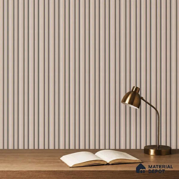 Beige Plain Colour Louver PN 05301 8 ft x 4.9 inch Charcoal Panel - 12 mm | Suitable for Feature Wall, TV Unit & Living Room | Width is Subjected to 5% Variation