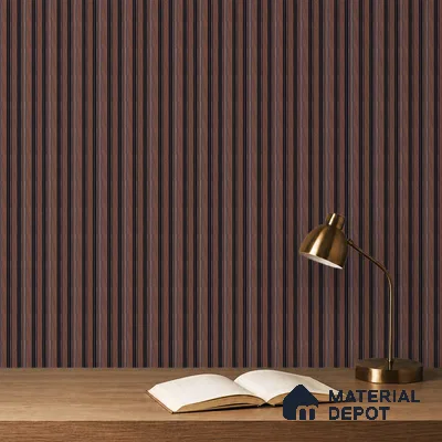 Brown Wooden Louver PN 05303 8 ft x 4.9 inch Charcoal Panel - 12 mm | Suitable for Feature Wall, TV Unit & Living Room | Width is Subjected to 5% Variation
