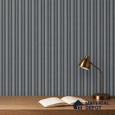 Grey Plain Colour Louver PN 05305 8 ft x 4.9 inch Charcoal Panel - 12 mm | Suitable for Feature Wall, TV Unit & Living Room | Width is Subjected to 5% Variation