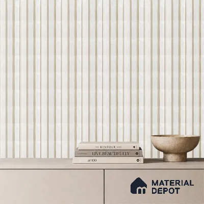 White Plain Colour Louver PN 05308 8 ft x 4.8 inch Charcoal Panel - 12 mm | Suitable for Feature Wall, TV Unit & Living Room | Width is Subjected to 5% Variation