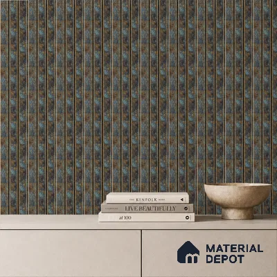 Multi Colour Metallic Louver PN 05309 8 ft x 4.8 inch Charcoal Panel - 12 mm | Suitable for Feature Wall, TV Unit & Living Room | Width is Subjected to 5% Variation