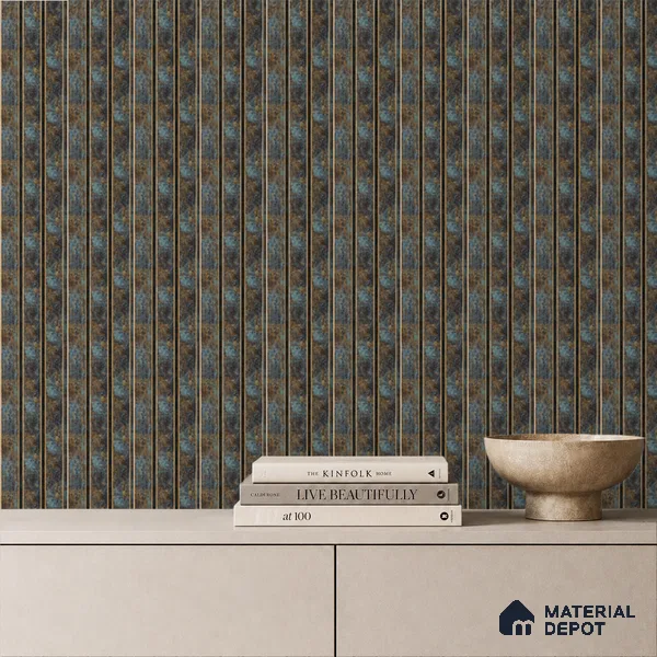 Multi Colour Metallic Louver PN 05309 8 ft x 4.8 inch Charcoal Panel - 12 mm | Suitable for Feature Wall, TV Unit & Living Room | Width is Subjected to 5% Variation