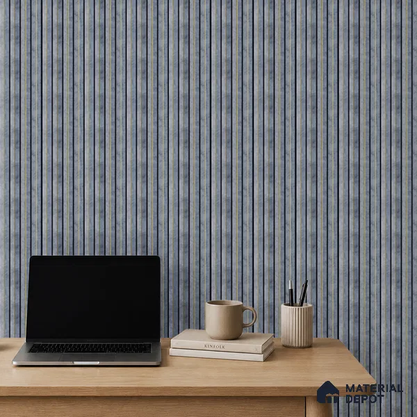 Grey Stone Louver PN 05314 8 ft x 4.7 inch Charcoal Panel - 12 mm | Suitable for Feature Wall, TV Unit & Living Room | Width is Subjected to 5% Variation
