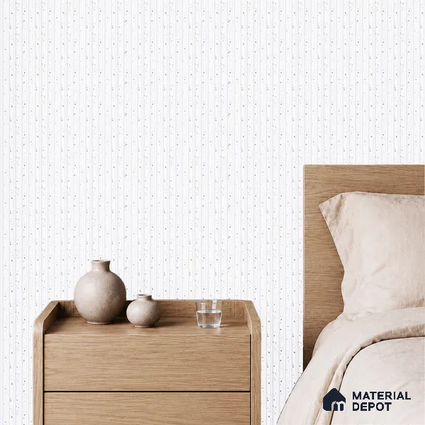 White Patterned Louver PN 05467 8 ft x 5 inch Charcoal Panel - 11 mm | Suitable for Feature Wall, TV Unit & Living Room | Width is Subjected to 5% Variation