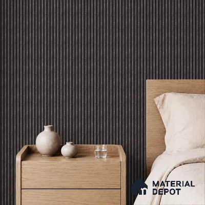 Brown Patterned Louver PN 05468 8 ft x 5 inch Charcoal Panel - 11 mm | Suitable for Feature Wall, TV Unit & Living Room | Width is Subjected to 5% Variation