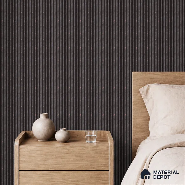 Brown Patterned Louver PN 05468 8 ft x 5 inch Charcoal Panel - 11 mm | Suitable for Feature Wall, TV Unit & Living Room | Width is Subjected to 5% Variation