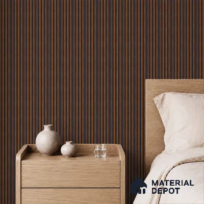 Brown Wooden Louver PN 05470 8 ft x 5 inch Charcoal Panel - 11 mm | Suitable for Feature Wall, TV Unit & Living Room | Width is Subjected to 5% Variation