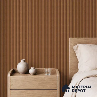 Brown Wooden Louver PN 05474 8 ft x 5 inch Charcoal Panel - 11 mm | Suitable for Feature Wall, TV Unit & Living Room | Width is Subjected to 5% Variation