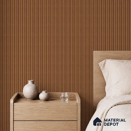 Brown Wooden Louver PN 05474 8 ft x 5 inch Charcoal Panel - 11 mm | Suitable for Feature Wall, TV Unit & Living Room | Width is Subjected to 5% Variation