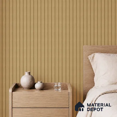 Brown Wooden Louver PN 05476 8 ft x 5 inch Charcoal Panel - 11 mm | Suitable for Feature Wall, TV Unit & Living Room | Width is Subjected to 5% Variation