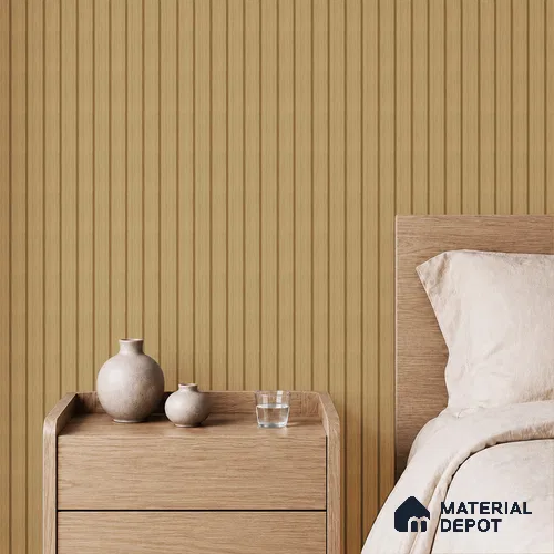 Brown Wooden Louver PN 05476 8 ft x 5 inch Charcoal Panel - 11 mm | Suitable for Feature Wall, TV Unit & Living Room | Width is Subjected to 5% Variation