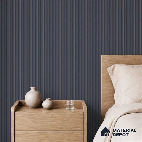 Grey Plain Colour Louver PN 05489 8 ft x 5 inch Charcoal Panel - 11 mm | Suitable for Feature Wall, TV Unit & Living Room | Width is Subjected to 5% Variation