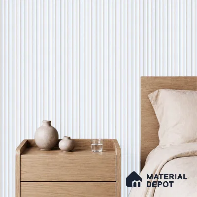 White Plain Colour Louver PN 05490 8 ft x 5 inch Charcoal Panel - 11 mm | Suitable for Feature Wall, TV Unit & Living Room | Width is Subjected to 5% Variation