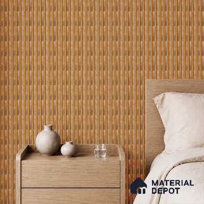 Brown Metallic Louver PN 05493 8 ft x 5 inch Charcoal Panel - 11 mm | Suitable for Feature Wall, TV Unit & Living Room | Width is Subjected to 5% Variation