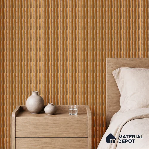 Brown Metallic Louver PN 05493 8 ft x 5 inch Charcoal Panel - 11 mm | Suitable for Feature Wall, TV Unit & Living Room | Width is Subjected to 5% Variation