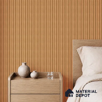 Brown Wooden Louver PN 05495 8 ft x 5 inch Charcoal Panel - 11 mm | Suitable for Feature Wall, TV Unit & Living Room | Width is Subjected to 5% Variation