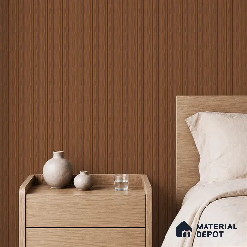 Brown Wooden Louver PN 05497 8 ft x 5 inch Charcoal Panel - 11 mm | Suitable for Feature Wall, TV Unit & Living Room | Width is Subjected to 5% Variation