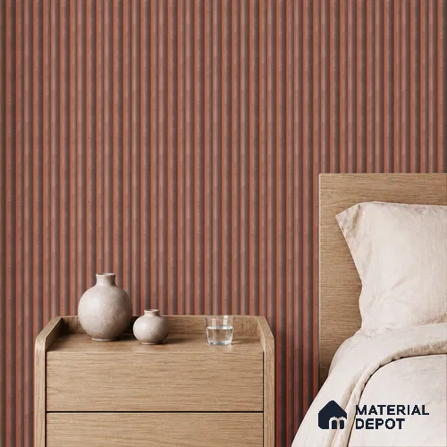 Brown Stone Louver PN 05500 8 ft x 5 inch Charcoal Panel - 11 mm | Suitable for Feature Wall, TV Unit & Living Room | Width is Subjected to 5% Variation