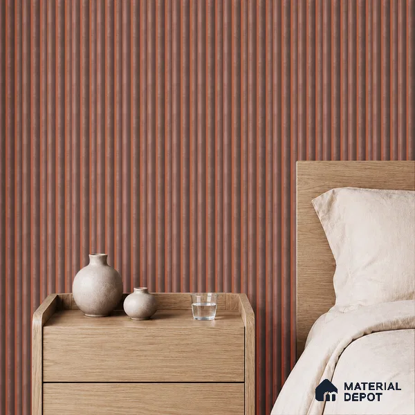 Brown Stone Louver PN 05500 8 ft x 5 inch Charcoal Panel - 11 mm | Suitable for Feature Wall, TV Unit & Living Room | Width is Subjected to 5% Variation