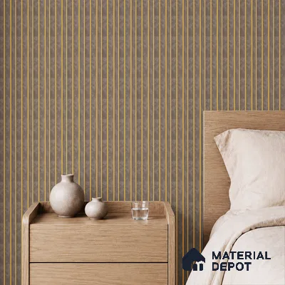 Brown Marble Louver PN 05502 8 ft x 5 inch Charcoal Panel - 11 mm | Suitable for Feature Wall, TV Unit & Living Room | Width is Subjected to 5% Variation