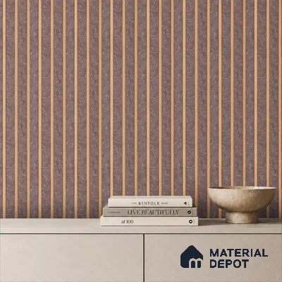 Cappucino Brown Stone Look PN 05546 8 ft x 6 inch Charcoal Panel - 7 mm | Suitable for Feature Wall, TV Unit & Living Room | Width is Subjected to 5% Variation