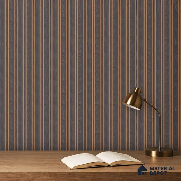 Wooden Look PN 05550 8 ft x 6 inch Charcoal Panel - 7 mm | Suitable for Feature Wall, TV Unit & Living Room | Width is Subjected to 5% Variation
