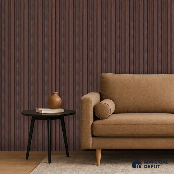 Wooden Look PN 06811 9.2 ft x 4.8 inch Charcoal Panel - 12 mm | Suitable for Living Room, Bedroom & TV Cabinet | Width is Subjected to 5% Variation