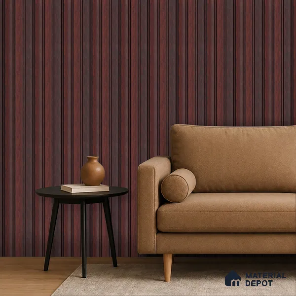 Wooden Look PN 06818 9.2 ft x 4.8 inch Charcoal Panel - 12 mm | Suitable for Living Room, Bedroom & TV Cabinet | Width is Subjected to 5% Variation