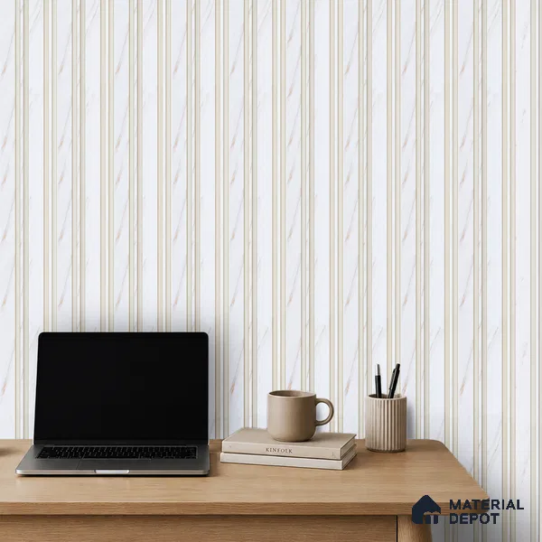 Dove Grey Marble Look PN 07122 9.5 ft x 6 inch Charcoal Panel - 6 mm | Suitable for Feature Wall, TV Unit & Living Room | Width is Subjected to 5% Variation