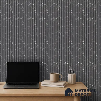 Dark Grey Marble Look PN 07136 9.5 ft x 6 inch Charcoal Panel - 6 mm | Suitable for Feature Wall, TV Unit & Living Room | Width is Subjected to 5% Variation