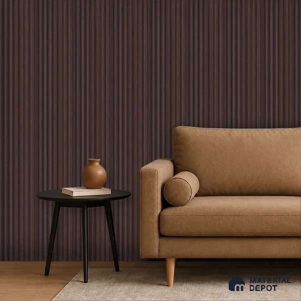 Wooden Look PN 07713 9.1 ft x 4.9 inch Charcoal Panel - 12 mm | Suitable for Living Room, Bedroom & TV Cabinet | Width is Subjected to 5% Variation