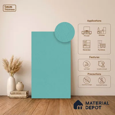 Patterned Look LM 23469 (AW 38 430) Sky Blue 8 ft x 4 ft Aged Wood Finish Decorative Laminate - 1 mm | Suitable for TV Unit, Wardrobe, Kitchen Cabinets