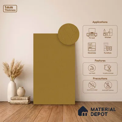Patterned Look LM 23470 Lemon Zest 8 ft x 4 ft Aged Wood Finish Decorative Laminate - 1 mm | Suitable for TV Unit, Wardrobe, Kitchen Cabinets