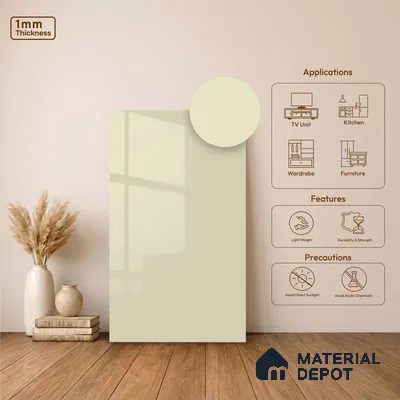 LM 23479 (HG 413) Divine Pink 8 ft x 4 ft High Gloss Finish Decorative Laminate - 1 mm | Suitable for Living Room, Kitchen, Office