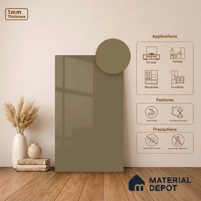 LM 23481 (HG 411) Bristol Pink 8 ft x 4 ft High Gloss Finish Decorative Laminate - 1 mm | Suitable for Living Room, Kitchen, Office