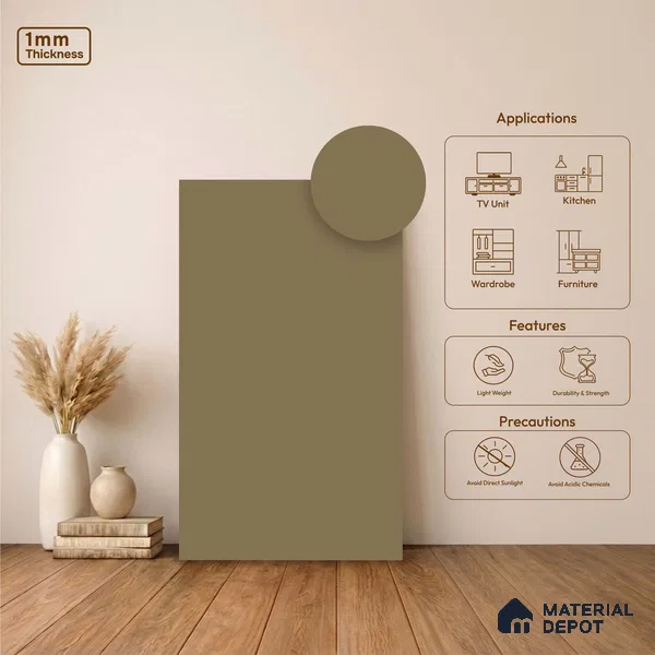 LM 23523 (SMT 411) Bristol Pink 8 ft x 4 ft Super Matte Finish Decorative Laminate - 1 mm | Suitable for Living Room, Kitchen, Office