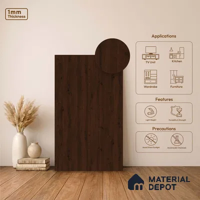 Wooden Look LM 23549 Midtown Maple 8 ft x 4 ft Almond Finish Decorative Laminate - 1 mm | Suitable for TV Unit, Wardrobe, Kitchen Cabinets