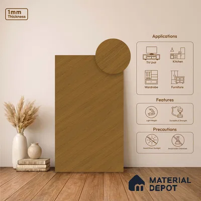 Wooden Look LM 23605 (SF 7298) Honeydew Maple 8 ft x 4 ft Suede Finish Decorative Laminate - 1 mm | Suitable for TV Unit, Wardrobe, Kitchen Cabinets