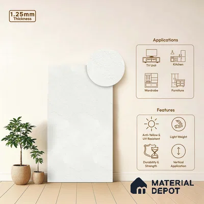 Stone Look LM 18303 8 ft x 4 ft Texture Finish Decorative Laminate - 1.25 mm | Suitable for TV Unit, Wardrobe, Kitchen Cabinets