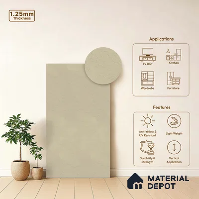Stone Look LM 18304 8 ft x 4 ft Texture Finish Decorative Laminate - 1.25 mm | Suitable for TV Unit, Wardrobe, Kitchen Cabinets