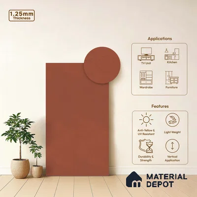 Stone Look LM 18306 8 ft x 4 ft Texture Finish Decorative Laminate - 1.25 mm | Suitable for TV Unit, Wardrobe, Kitchen Cabinets