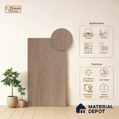 Brown Abstract Look LM 18321 8 ft x 4 ft Texture Finish Decorative Laminate - 1.25 mm | Suitable for TV Unit, Wardrobe, Kitchen Cabinets